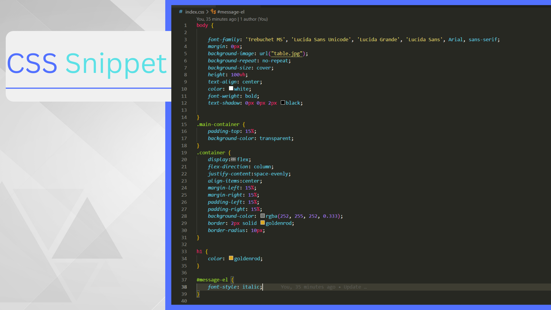 css snippet