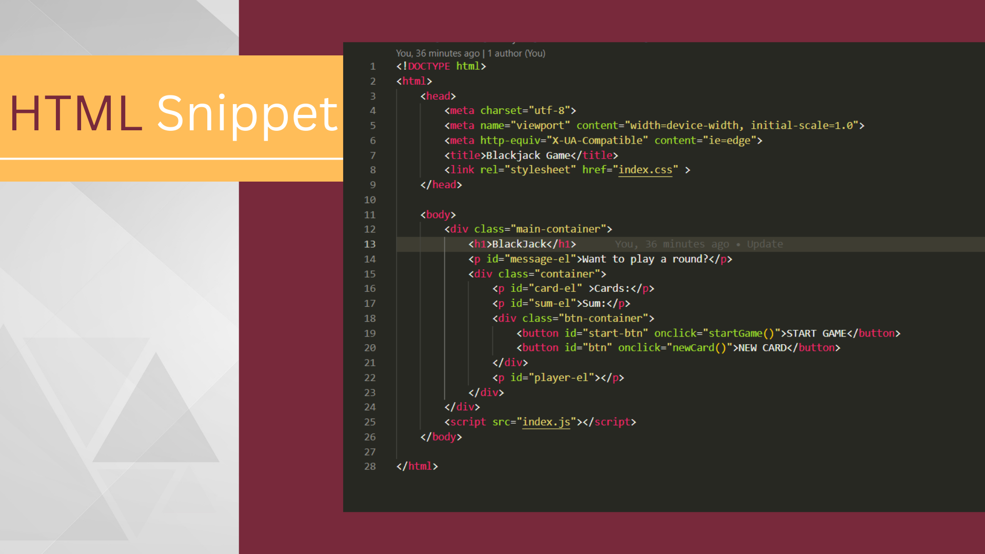 html snippet