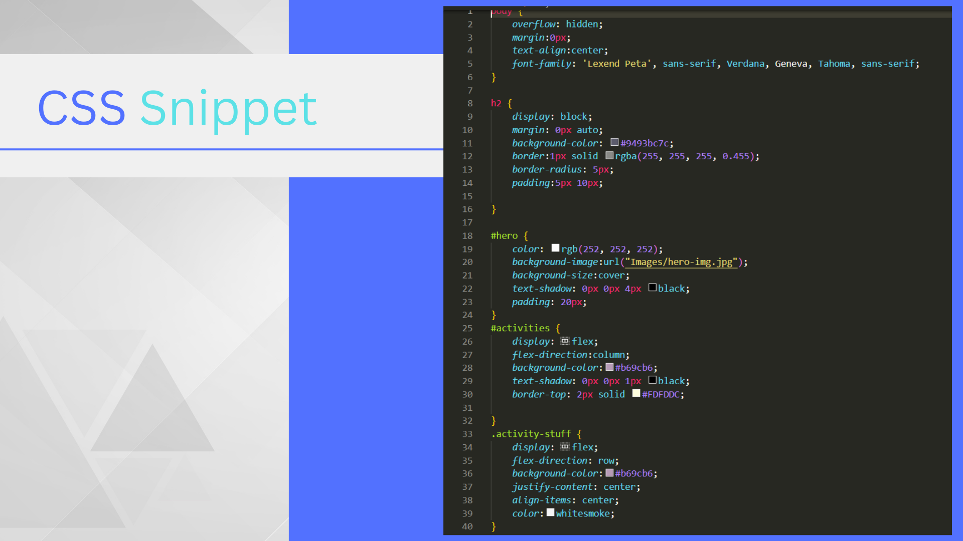 css snippet