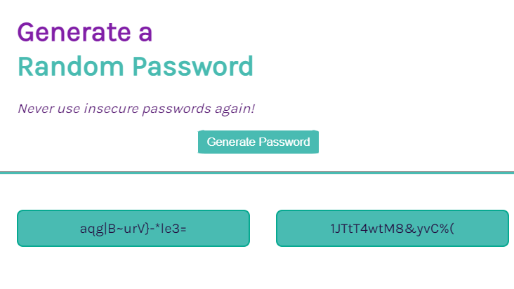 password generator