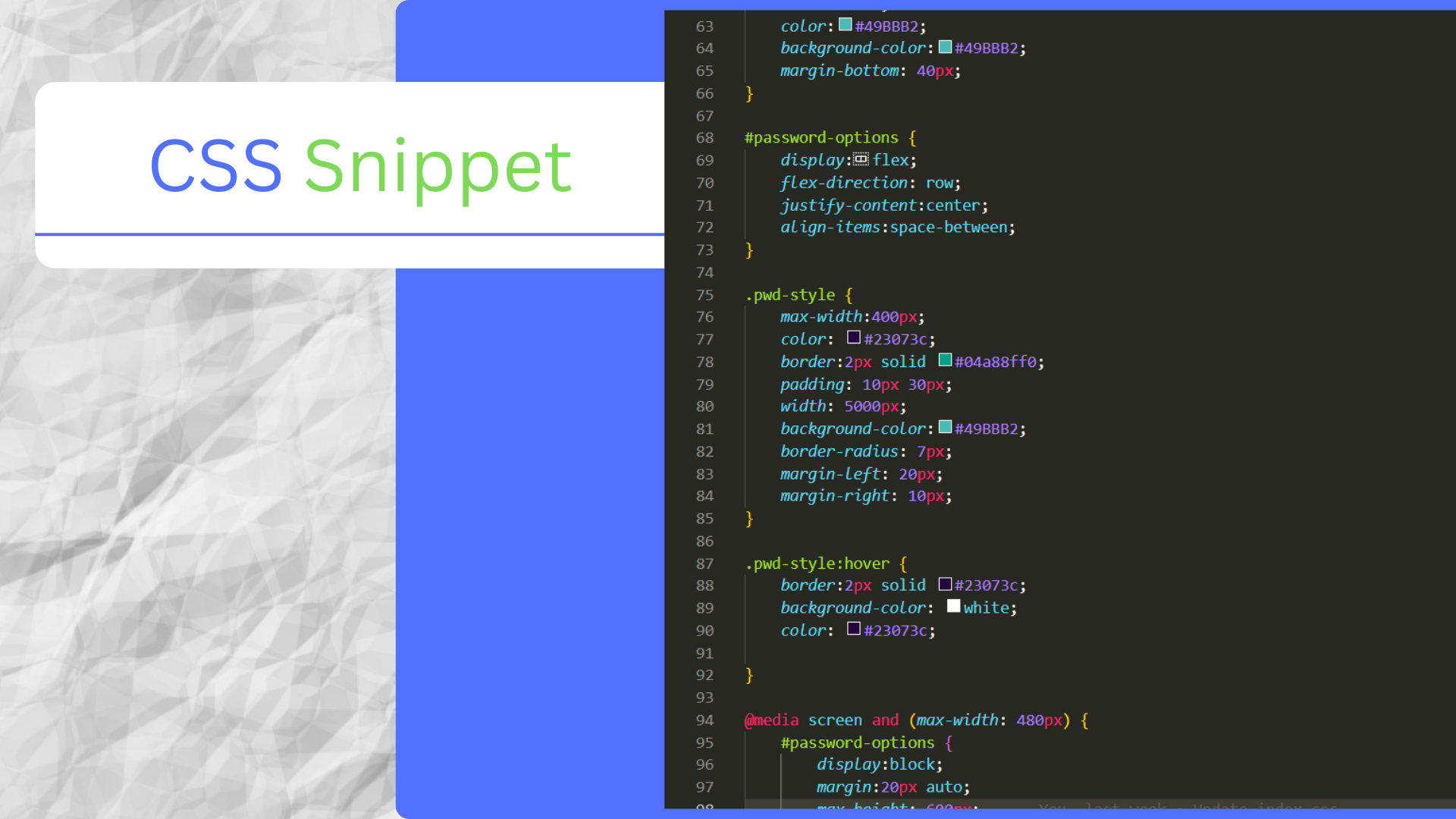 css snippet