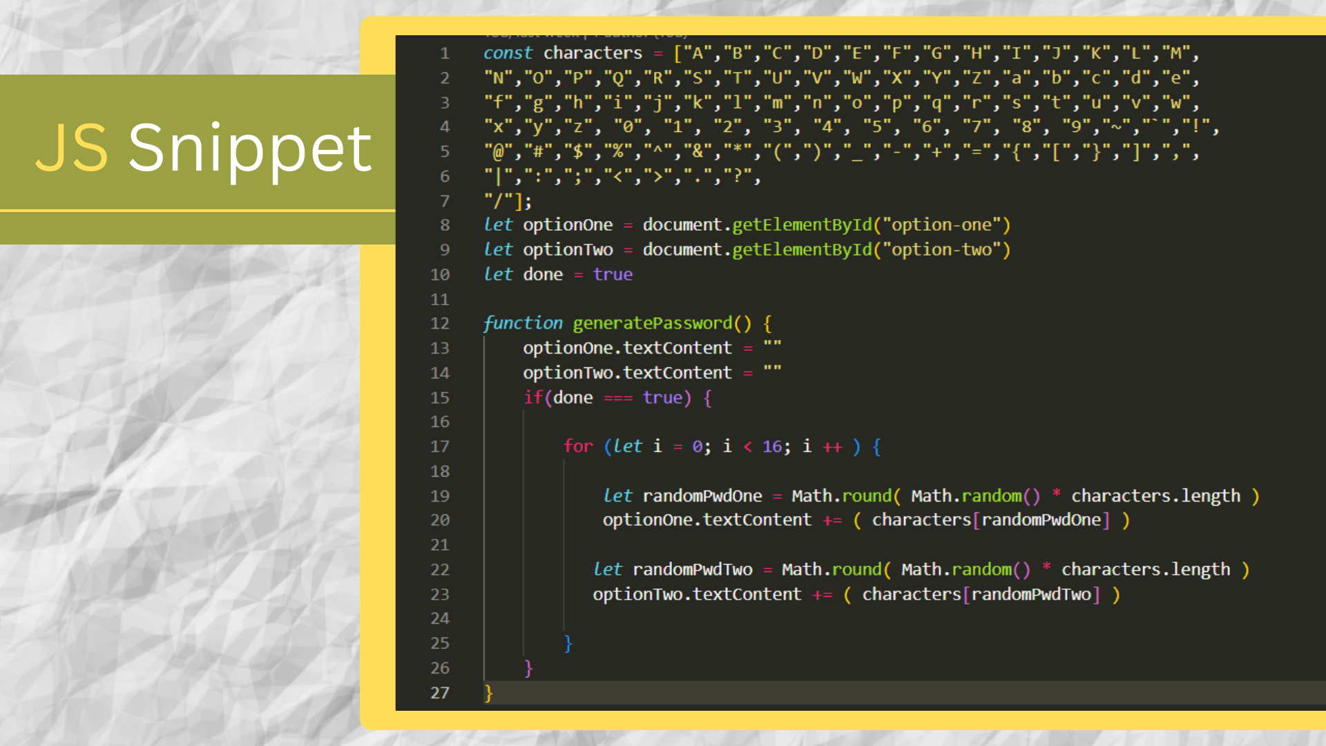 JS-snippet