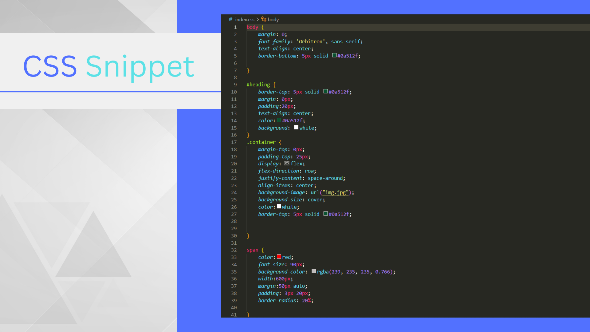 css snippet