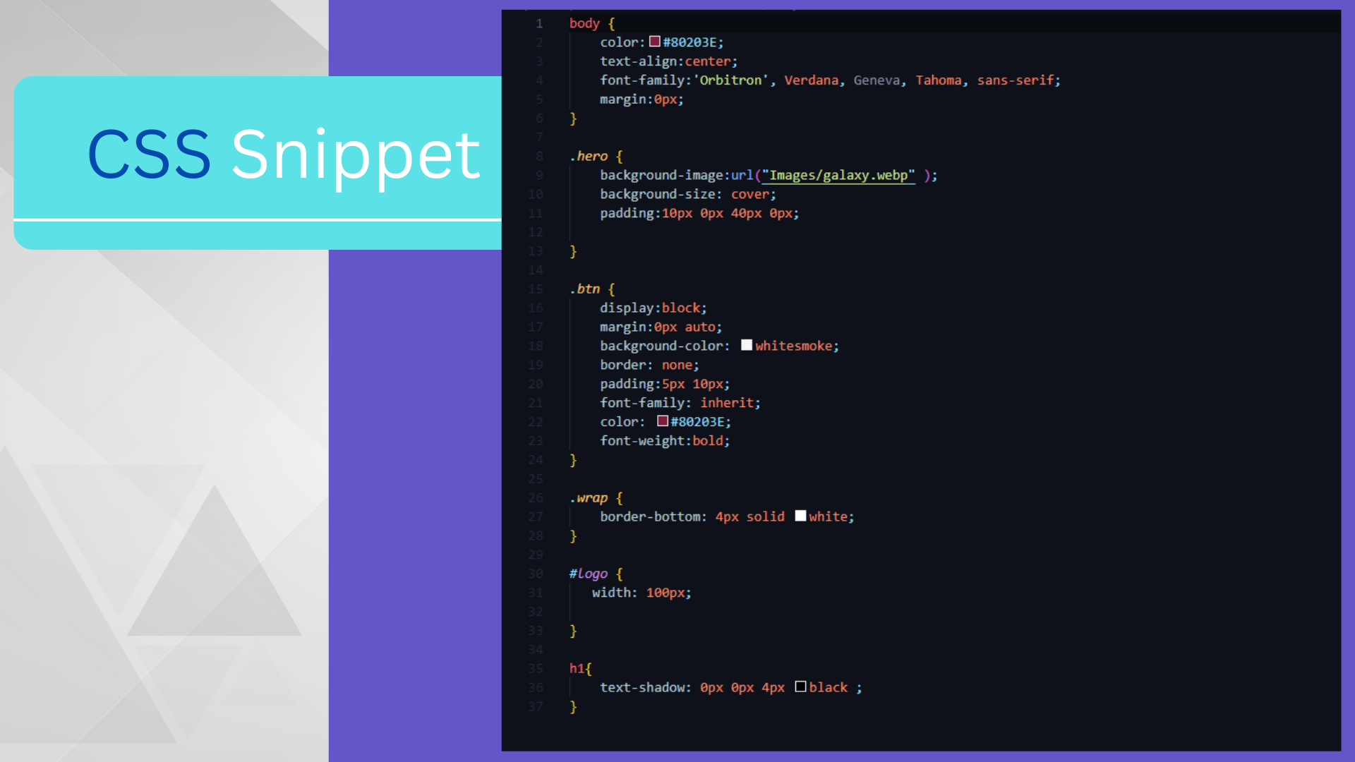 css snippet